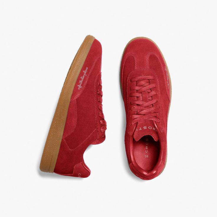 A tribute to vintage sneaker culture, the CROSTY SUEDE sneakers meld timeless allure with modern sophistication. Collage Pics, Sneaker Culture, Suede Trainers, Vintage Sneakers, Mom Gifts, Red Suede, Suede Sneakers, Designer Sneakers, Icon Design