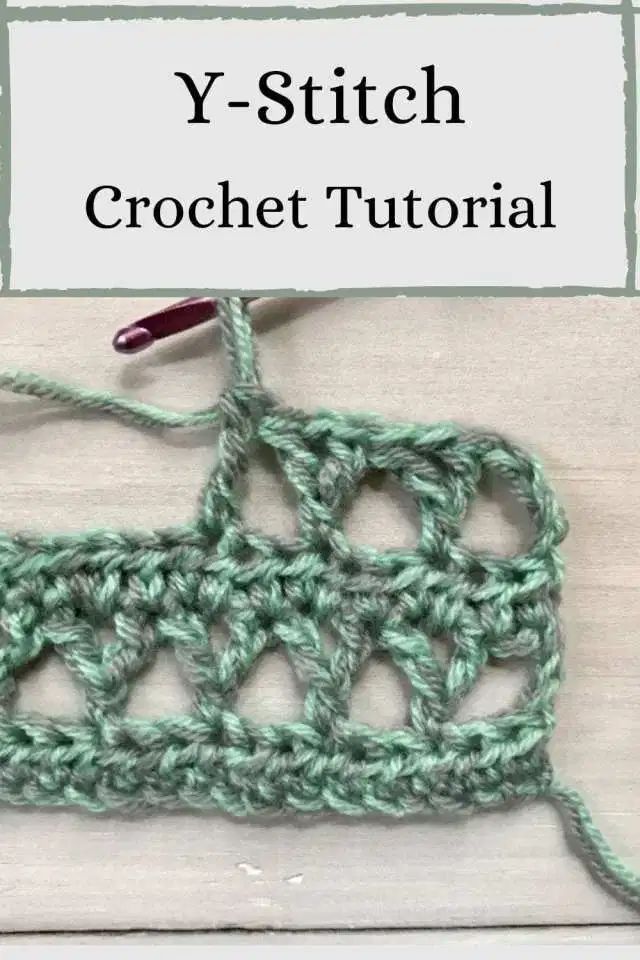 the crochet stitch is being worked on