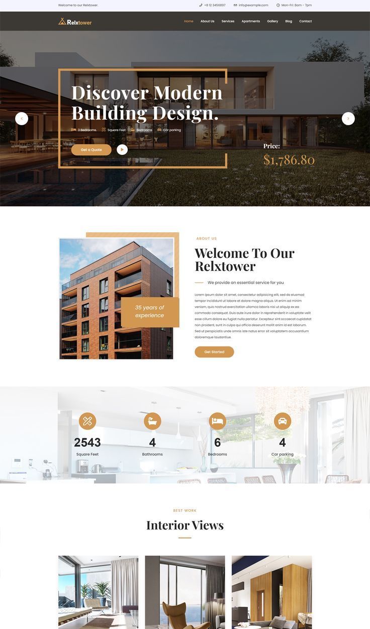 an image of a website design for a real estate