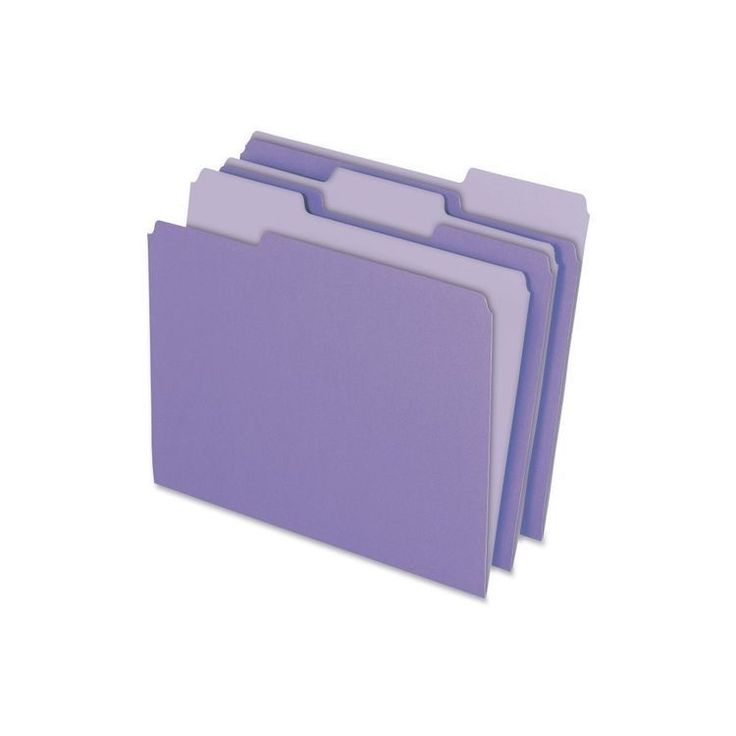 purple file folders stacked on top of each other