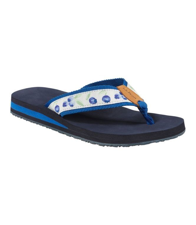 Women's Original Maine Isle Flip-Flops, Motif | Flip-Flops at L.L.Bean Comfortable Flip Flops With Arch Support For Casual Use, Comfortable Flip Flops With Arch Support For Swimming, Comfortable Adjustable Slippers For Outdoor, Comfortable Adjustable Outdoor Slippers, Adjustable Comfortable Outdoor Slippers, Blue Outdoor Flip Flops With Arch Support, Adjustable Round Toe Flip Flops For Surfing, Adjustable Blue Flip Flops With Arch Support, Adjustable Flip Flops For Surfing