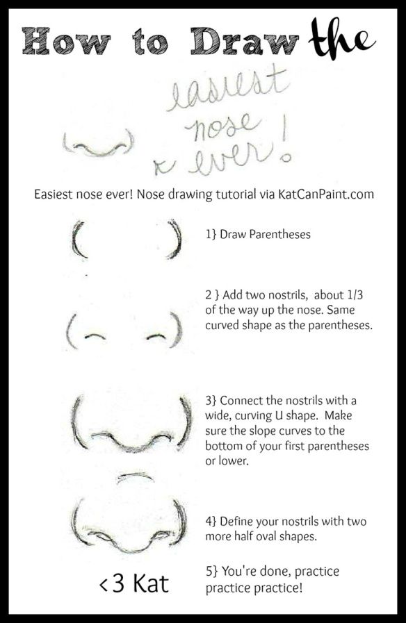 how to draw the nose for kids with instructions on how to draw it and how to use