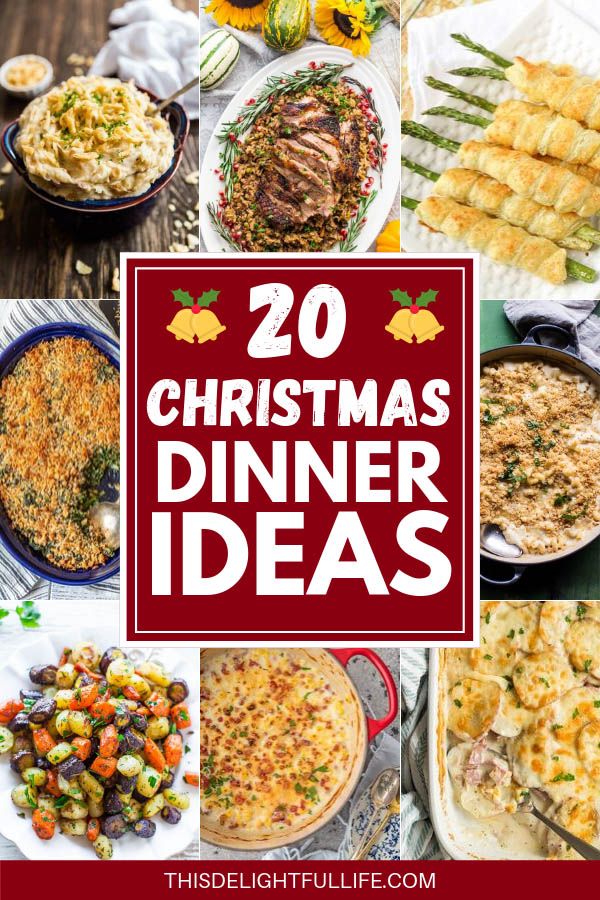 christmas dinner ideas with text overlay