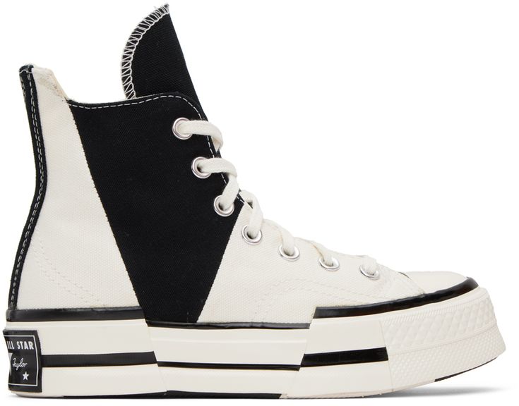 Converse - Black & White Chuck 70 Plus Sneakers White Chuck 70, Chuck 70 Plus, Women Attire, Black Chucks, Black And White Converse, White Chucks, Converse White, New Converse, Converse Black