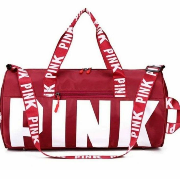 Brand New Duffle Bag-Red Red Tote Travel Bag, Red Duffle Bag For Daily Use, Casual Red Bag For Weekend, Casual Red Bags For The Weekend, Casual Red Bags For Weekend, Casual Red Weekend Bag, Red Rectangular Duffle Bag With Zipper Closure, Casual Red Travel Bag, Red Large Capacity Gym Bag For Travel