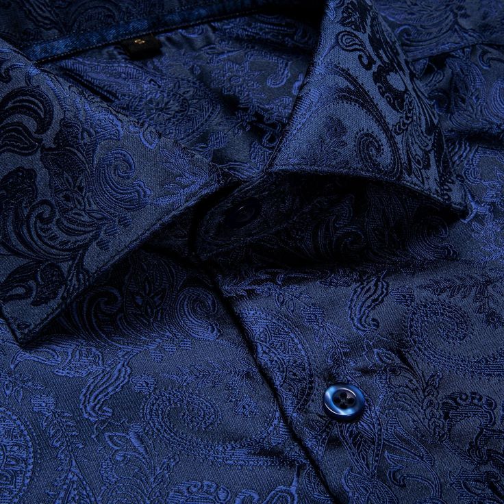 This is the perfect shirt for any man who wants to look stylish and sophisticated. The paisley print is elegant and timeless, and the shirt fits comfortably and looks great on anyone. Whether you're dressing up for a special event or just want to feel your best, this is the shirt for you. Handmade 100% Silk Paisley Dry Clean Only - 30-DAY MONEY-BACK GUARANTEE - Try it! If you don't love it, send it back. We offer free shipping on returns and exchanges. Take your time! You've got 30 days to decid Mens Business Dress, Business Dress Shirts, Collar Tips, Suit Dress, Men Formal, Men's Suit, Paisley Dress, Shirt Fits, Blue Paisley