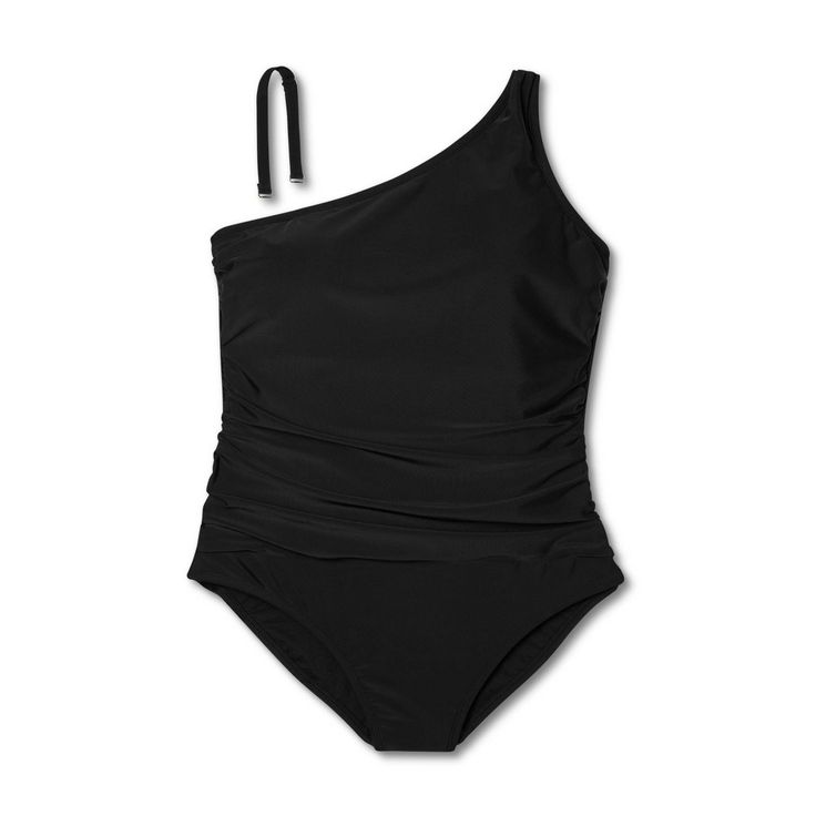 Flaunt your chic style at the beach or pool by wearing the Tummy Control One-Shoulder Ruched High-Coverage One-Piece Swimsuit from Kona Sol™. This tummy control one-piece swimsuit features ruched detailing allover for a classy touch, while the one-shoulder design elevates the look. Made with a mix of soft and stretchy fabric, this one-shoulder swimsuit offers flexible comfort both in and out of the water, and it comes with adjustable straps for a custom fit and sewn-in cups for comfortable coverage. Wear it alone or pair with a sarong to change your beach look in an instant. Kona Sol™: Made for your day in the sun.