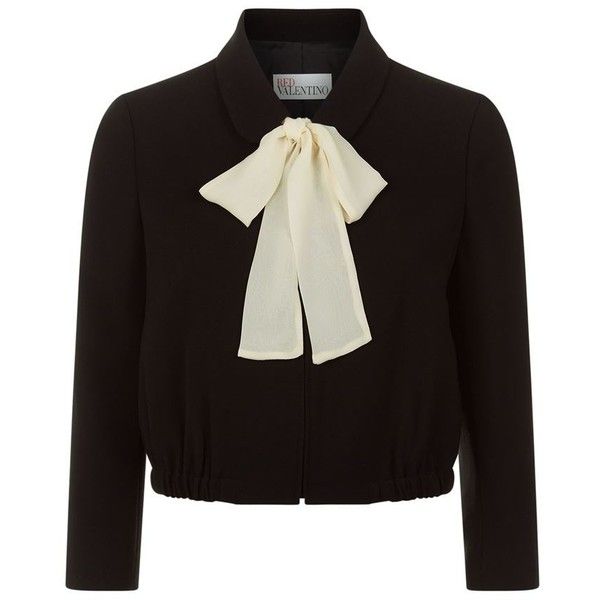 Red Valentino Pussybow Crepe Jacket ($440) ❤ liked on Polyvore featuring outerwear, jackets, red valentino jacket, zip jacket, red valentino, crepe jacket and zipper jacket Valentino Top, Valentino Jacket, Valentino Red, Future Clothes, Jacket Zipper, Dressed To The Nines, Classy Casual Outfits, Luxury Department Store, Kpop Fashion Outfits