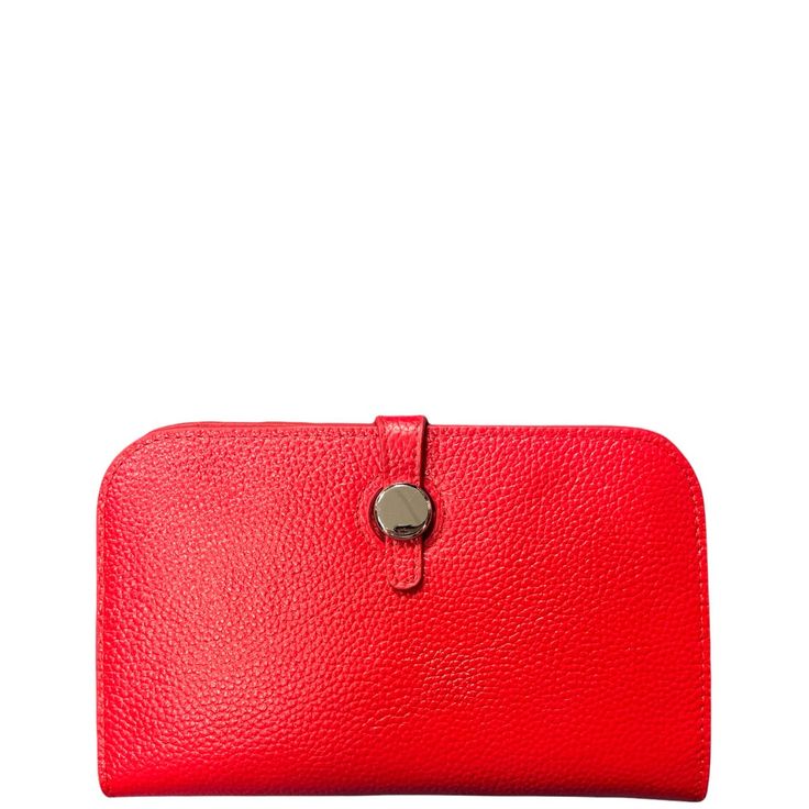 Large Buckle Leather Wallet from BC Handbags! Genuine Leather Wallet Comes with an extra slim wallet inside with CC holders Credit Card Slots Inside Enough space to store cash and other valuables Size: 7.75"L x 1"W x 5"H Red Travel Wallet With Cell Phone Pocket, Elegant Red Trifold Wallet For Everyday Use, Modern Red Bags With Card Slots, Red Leather Wallets With Cell Phone Pocket, Red Formal Clutch With Card Slots, Red Card Holder With Card Slots For Travel, Red Rfid Blocking Coin Purse For Daily Use, Red Trifold Rectangular Wallet, Modern Red Rectangular Wallets