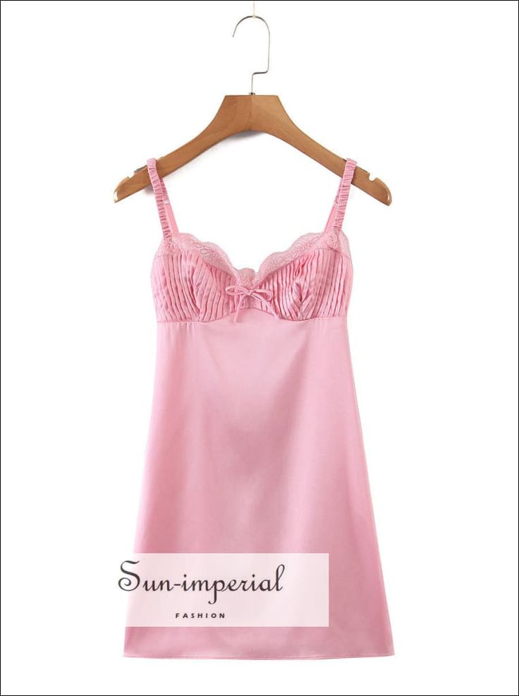 Women Light Pink Satin Bustier Cami Strap A-line Backless Mini Dress with Embroidered detail best seller Satin Short Dress, Short Dress Summer, Short Satin Dress, Summer Party Outfit, Satin Short, Bodysuit Fashion, Backless Mini Dress, Aesthetic Women, Summer Party Dress