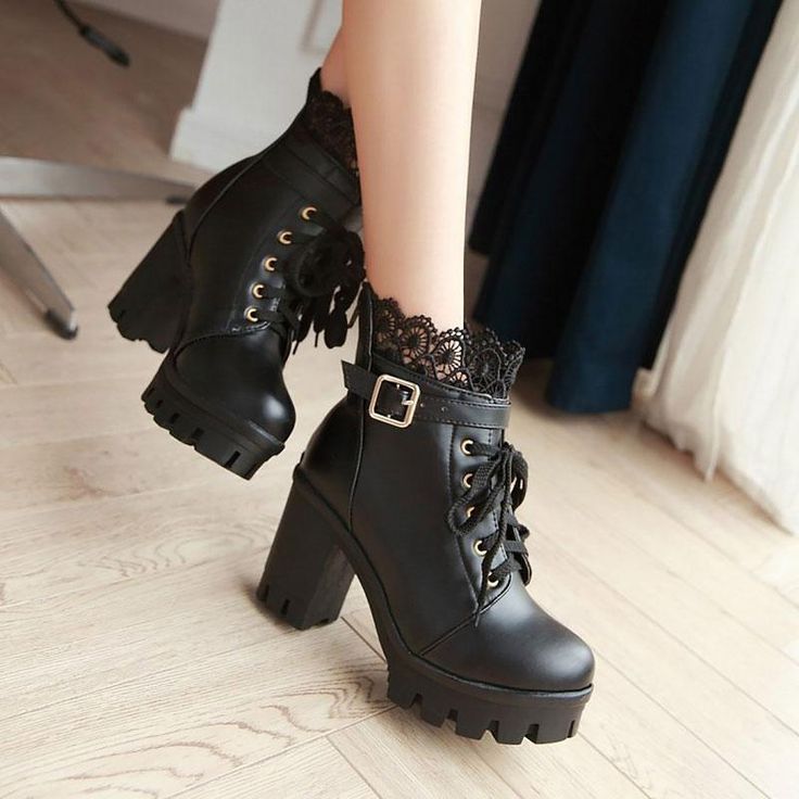 Warm Winter Boots Women, Warm Winter Boots, Dr Shoes, High Heel Ankle Boots, Womens Combat Boots, Platform Heels Chunky, High Heel Boots Ankle, Platform Ankle Boots, Martin Boots