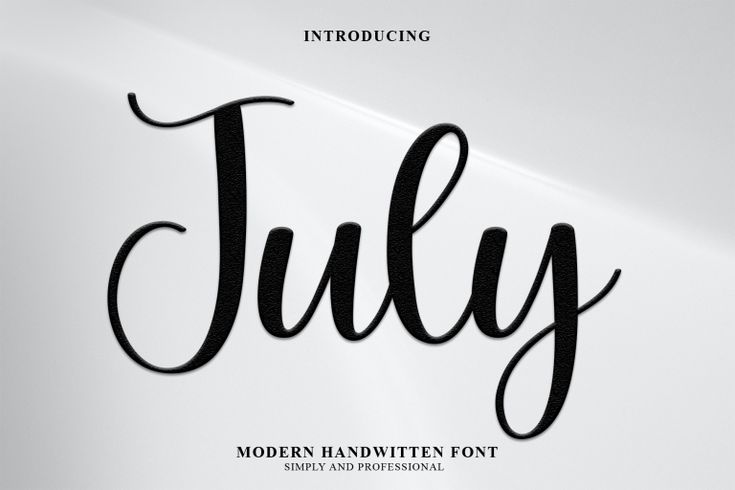 the word july written in cursive script