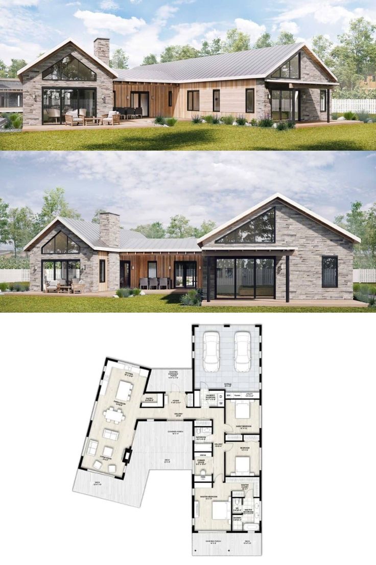 House Plans Ireland | Truoba 821
1990 sq/ft     3 Bed     2 Bath U Shaped House Plans, House Plans Ireland, U Shaped Houses, Casas The Sims 4, Home Design Floor Plans, Sims House Plans, House Construction Plan, House Layout Plans, Architectural House Plans