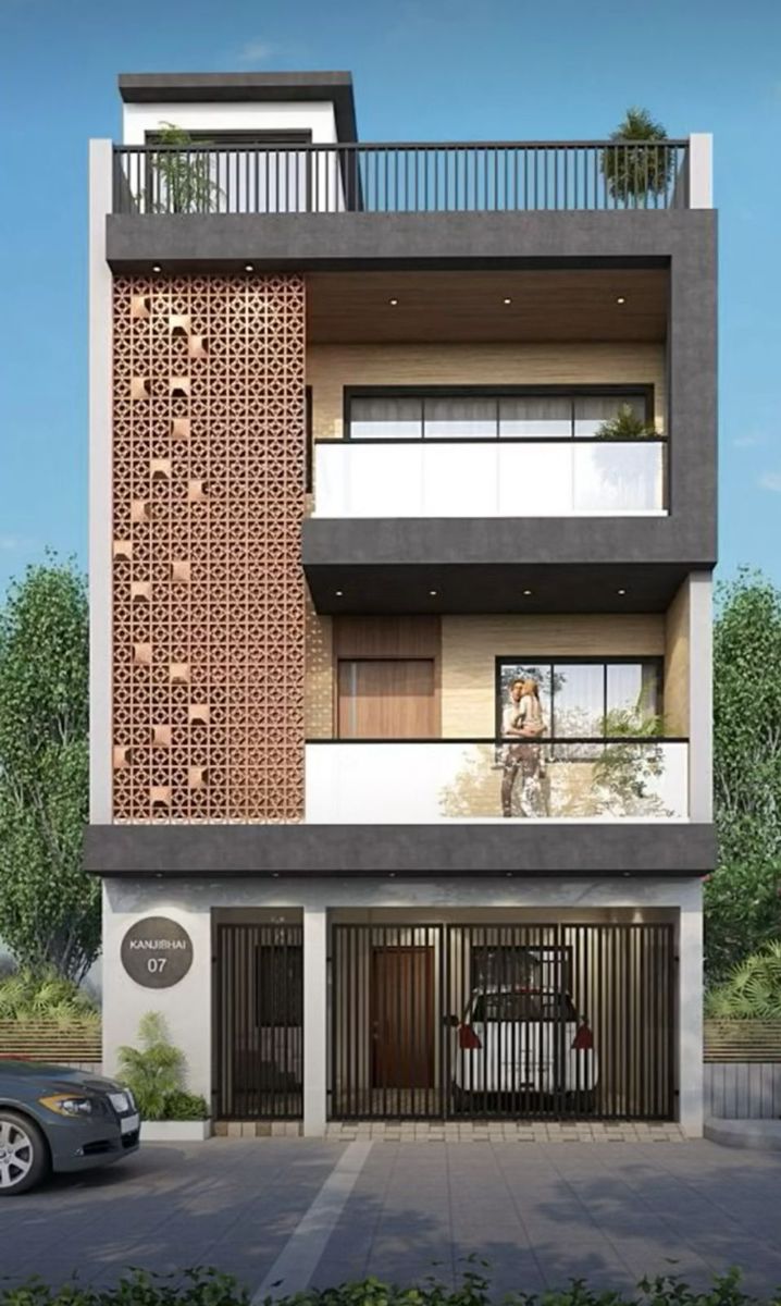 an artist's rendering of a two story apartment building