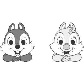 the fox and the squirrel coloring pages for kids, free printable cartoon characters to color