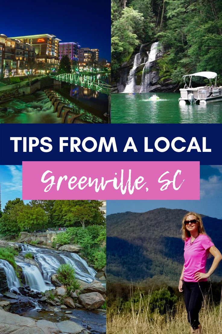 a collage of photos with the words tips from a local greenville, sc