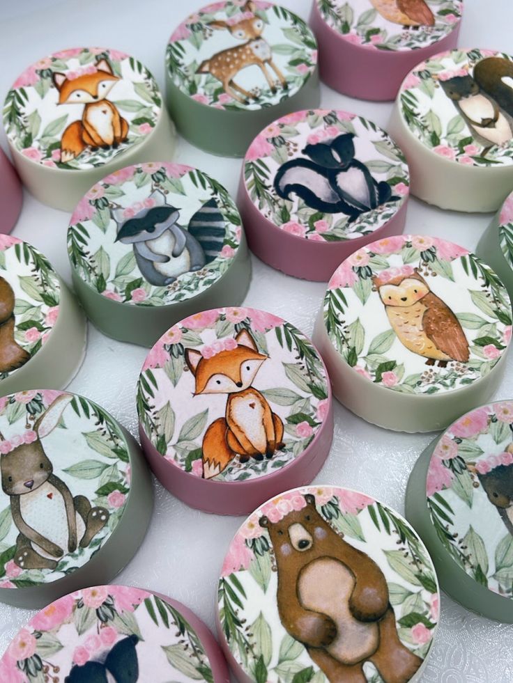 many small boxes with animals painted on them