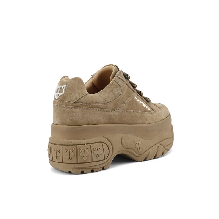 Sporty Taupe Suede – Naked Wolfe Medium Fit Platform Sneakers With Round Toe For Streetwear, Medium Fit Round Toe Platform Sneakers For Streetwear, Sporty Medium Fit Platform Sneakers For Streetwear, Suede High-top Platform Sneakers For Streetwear, High-top Suede Platform Sneakers For Streetwear, Suede Platform Sneakers For Streetwear With Contrast Sole, Trendy Suede Platform Sneakers, Lace-up Platform Sneakers With Vibram Sole For Streetwear, Suede Sneakers With Lug Sole For Streetwear