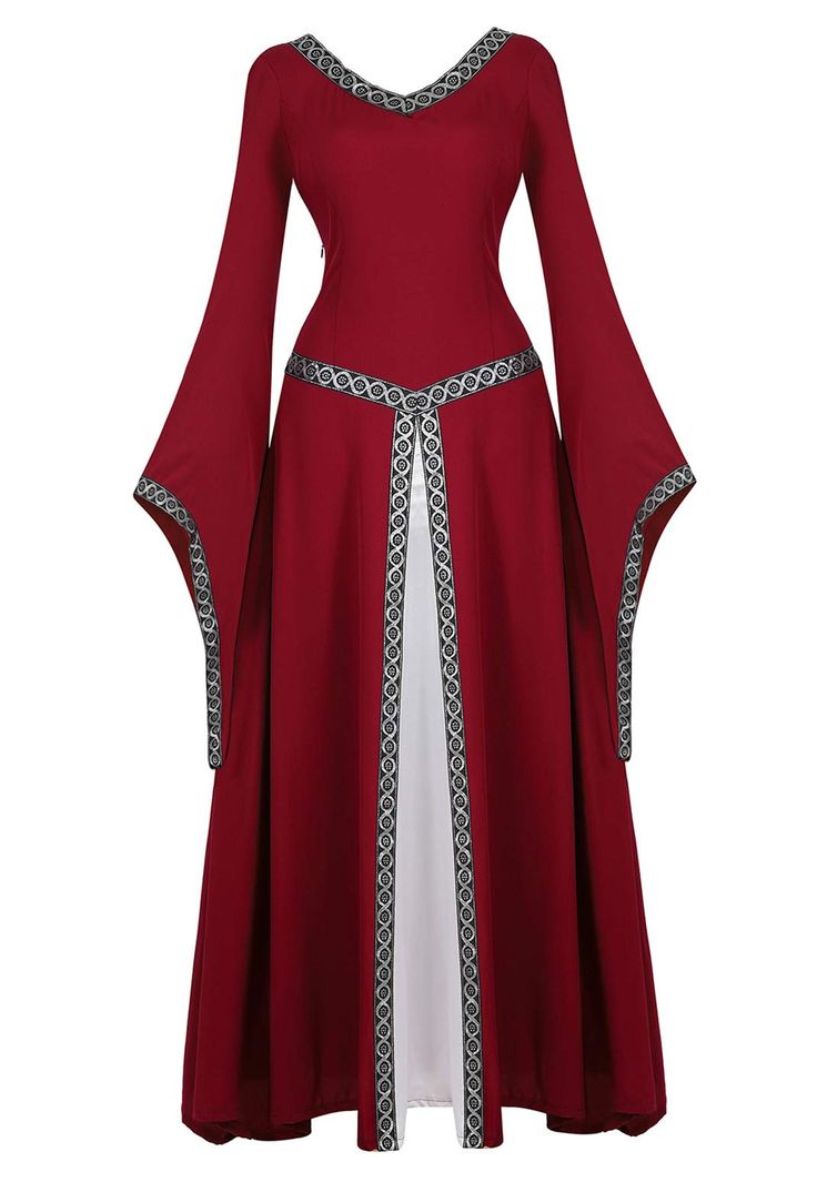 PRICES MAY VARY. Special styles:Renaissance style costume for women lace up dress with round neck,irish dress with lovely trim,long Flare Sleeve, floor Length, lace up criss cross design in the back, high waist, renaissance medieval, vintage style,the long skirt combined stylish with retro style, make people more elegant! Great occasion:The great design that will make you the center of attention at any event!Great for Renaissance festival, Medieval Weddings, Marco Polo-style party, Victorian eve Halloween Historical Dresses, Medieval Festival Costume Party Dress, Medieval Festival Historical Costume Dresses, Elegant Medieval Festival Costume Dress, Elegant Medieval Festival Costume Party Dresses, Gothic Medieval Dress For Costume Party, Historical Long Sleeve Costume Dresses, Long Sleeve Historical Costume Dress, Gothic Long Sleeve Dress For Fantasy Events