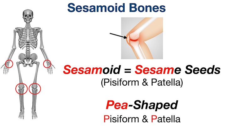 the diagram shows how sesamoid and pesaped bones are used to treat or treat