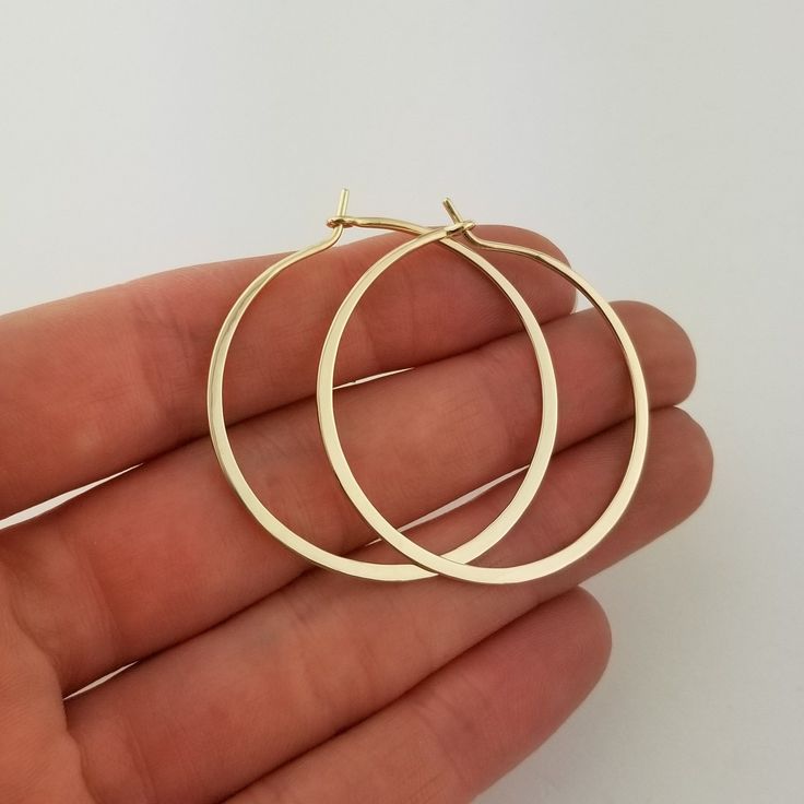 Extra Thick Flat Hammered 14k Hoops 16 Gauge Solid 14k Gold | Etsy 14k Gold Hammered Hoop Earrings, Dainty Hammered Yellow Gold Hoop Earrings, 14k Gold Circle Hoop Earrings Gift, 14k Gold Hand Forged Hoop Earrings, Handmade 14k Gold Hoop Earrings, Handmade 14k Gold Hoop Earrings Gift, Hand Forged Yellow Gold Hoop Earrings, Hand Forged 14k Gold Hoop Earrings, Hand Forged Hoop Earrings In 14k Gold Filled