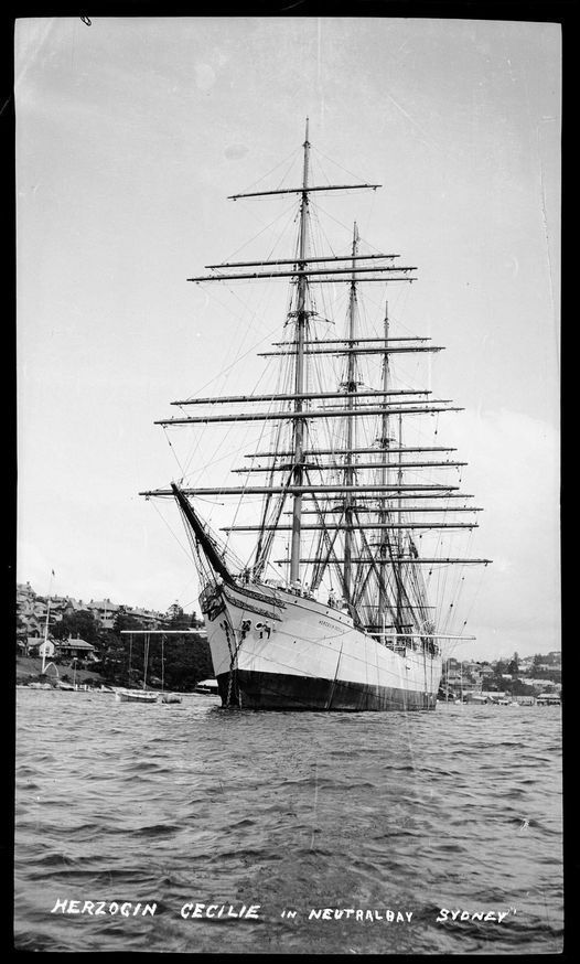 an old black and white photo of a ship in the water