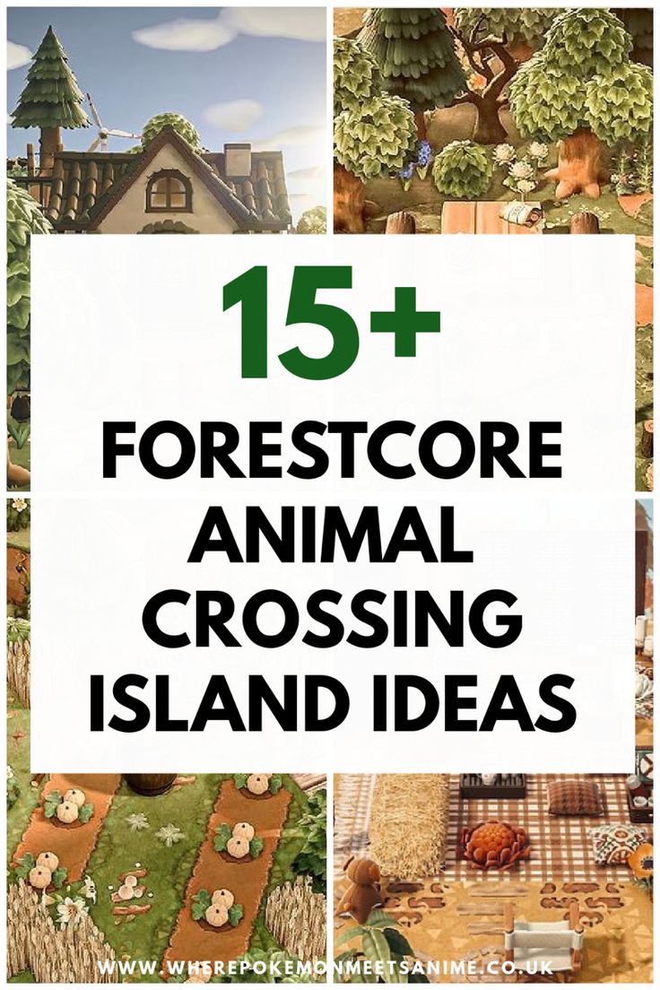 Forestcore aesthetic animal crossing island designs ideas Acnh Design Ideas Cottagecore, Cottage Core Animal Crossing Island Layout, Forest Villagers Acnh, New Animal Crossing Ideas, Acnh Cottagecore Guide, Island Designs Animal Crossing, Acnh Forestcore Farm, Acnh Villagers Homes Layout Cottagecore, Animal Crossing Core Themes