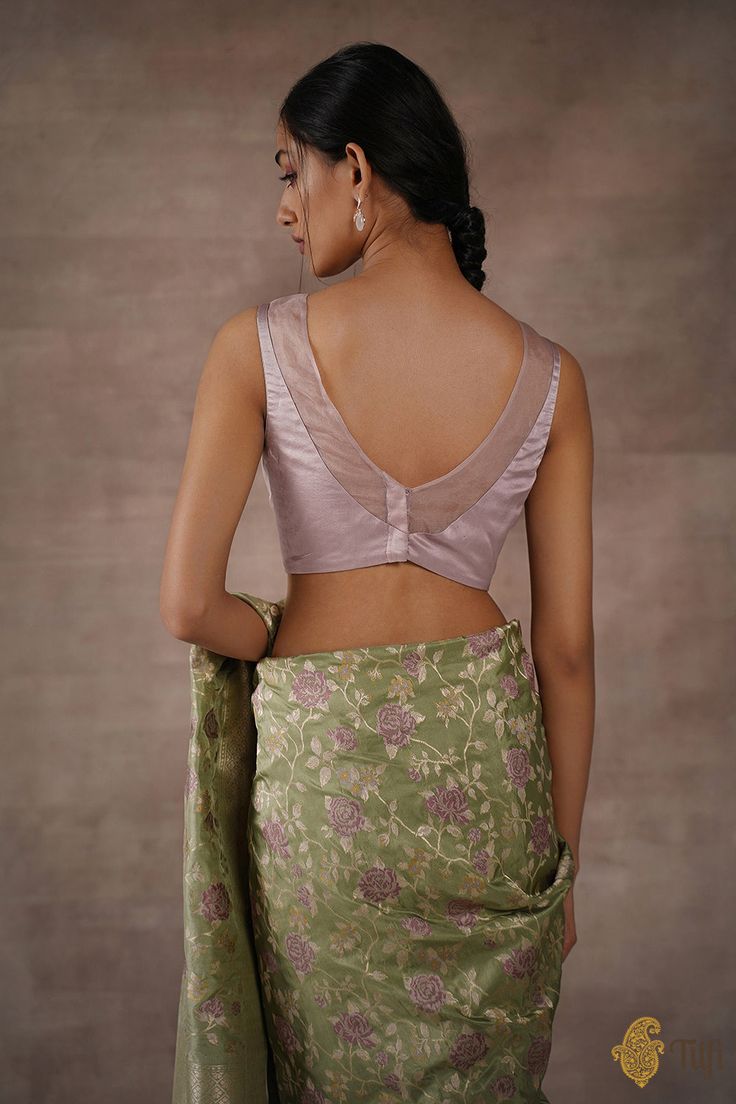 Organza Blouse Designs, Satin Blouse Designs, Organza Collar, Netted Blouse Designs, Latest Blouse Designs Pattern, Blouse Back Neck Designs, Organza Blouse, Silk Saree Blouse Designs, Brocade Blouses