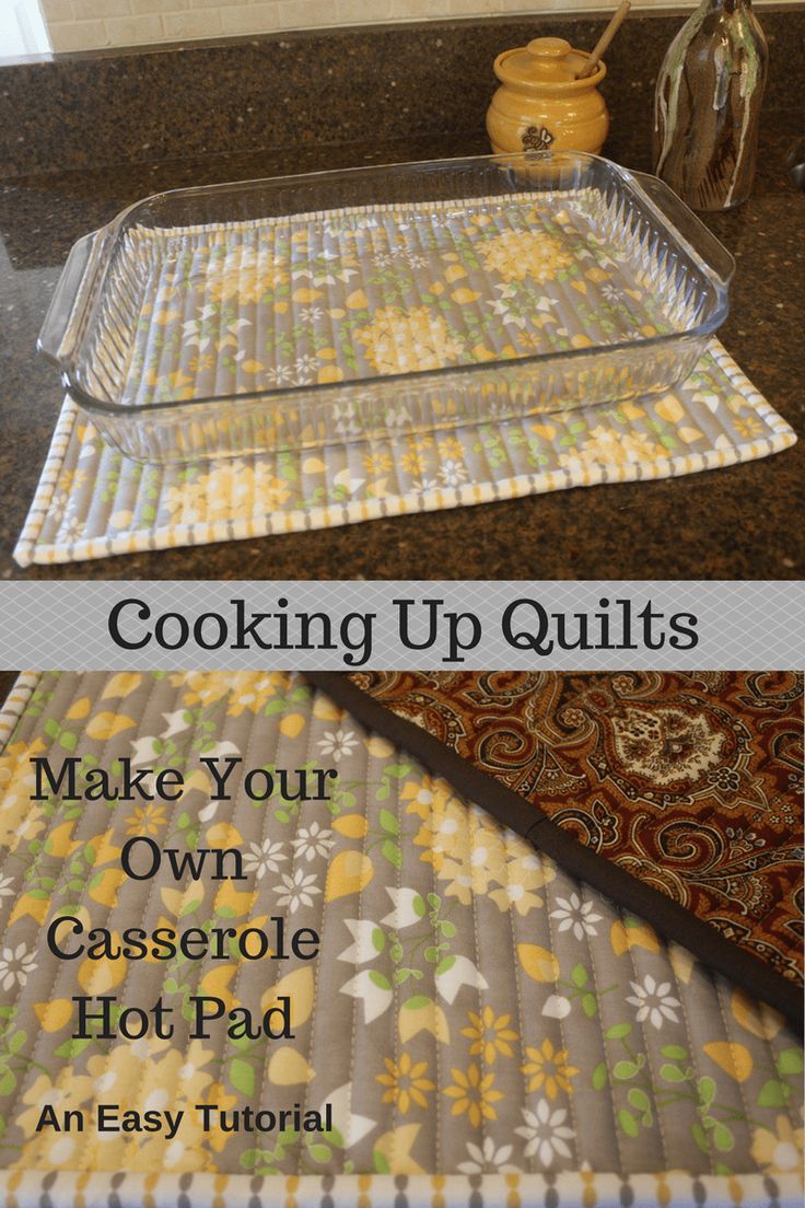 an oven mitt sitting on top of a counter with the words cooking up quilts