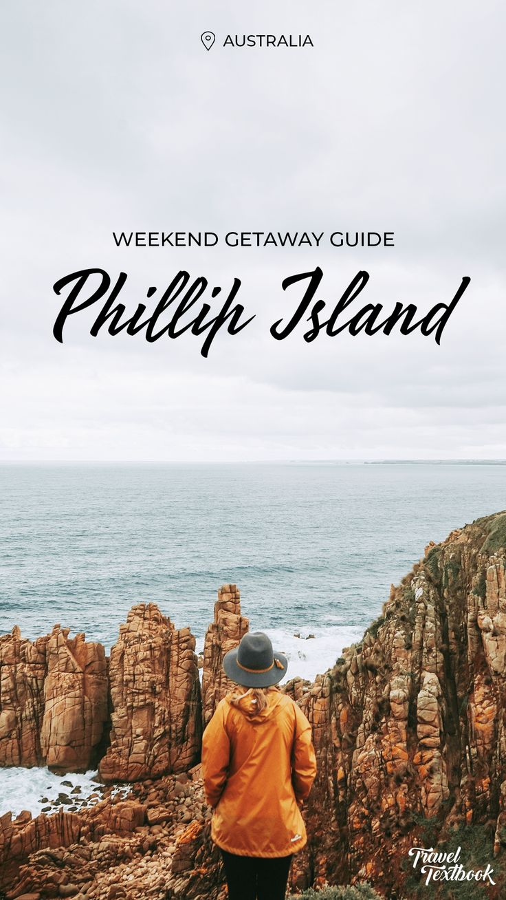 a person standing on the rocks looking out at the ocean with text that reads weekend getaway guide philly island