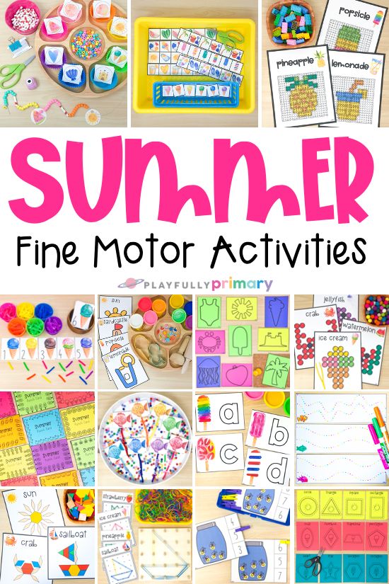 summer fine motor activities for toddlers and preschoolers to practice letter recognition with the help of