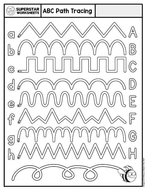 the alphabet and numbers worksheet is shown in black and white, with an image of