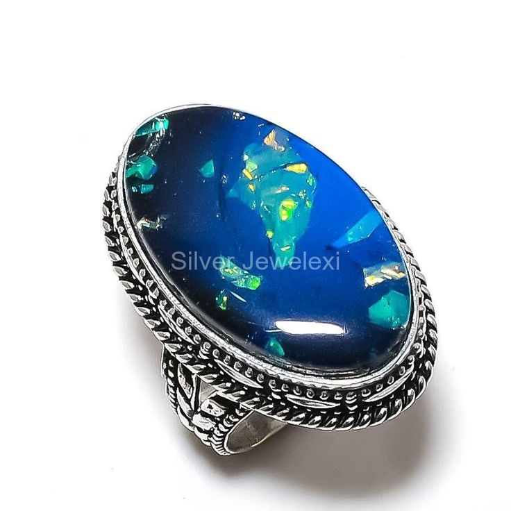 Beautifully adorned with Triplet Opal and handmade vintage design, this Ring will definitely grab attention. Pair it with any of your regular or special attire and let everyone appraise your sense of style. ------------------------------------------ Welcome to Our Shop Silverjewelexi ------------------------------------------ "100% Natural Triplet Opal Ring Size 8 1/2, Gemstone Ring, Blue Band Ring, 925 Sterling Silver Jewelry, Birthday Gift, Ring For Best Friend" Description :- SKU:- ETC-7019 M Sterling Rings, Antique Style Rings, Natural Opal Ring, Birthday Gift Ring, Blue Gemstone Rings, Mother Jewelry, Ring Opal, Jewelry Birthday, Silver Wedding Rings