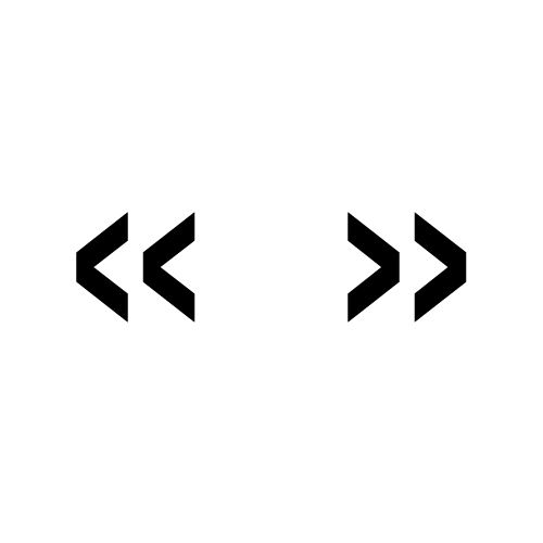 two arrows pointing in opposite directions on a white background