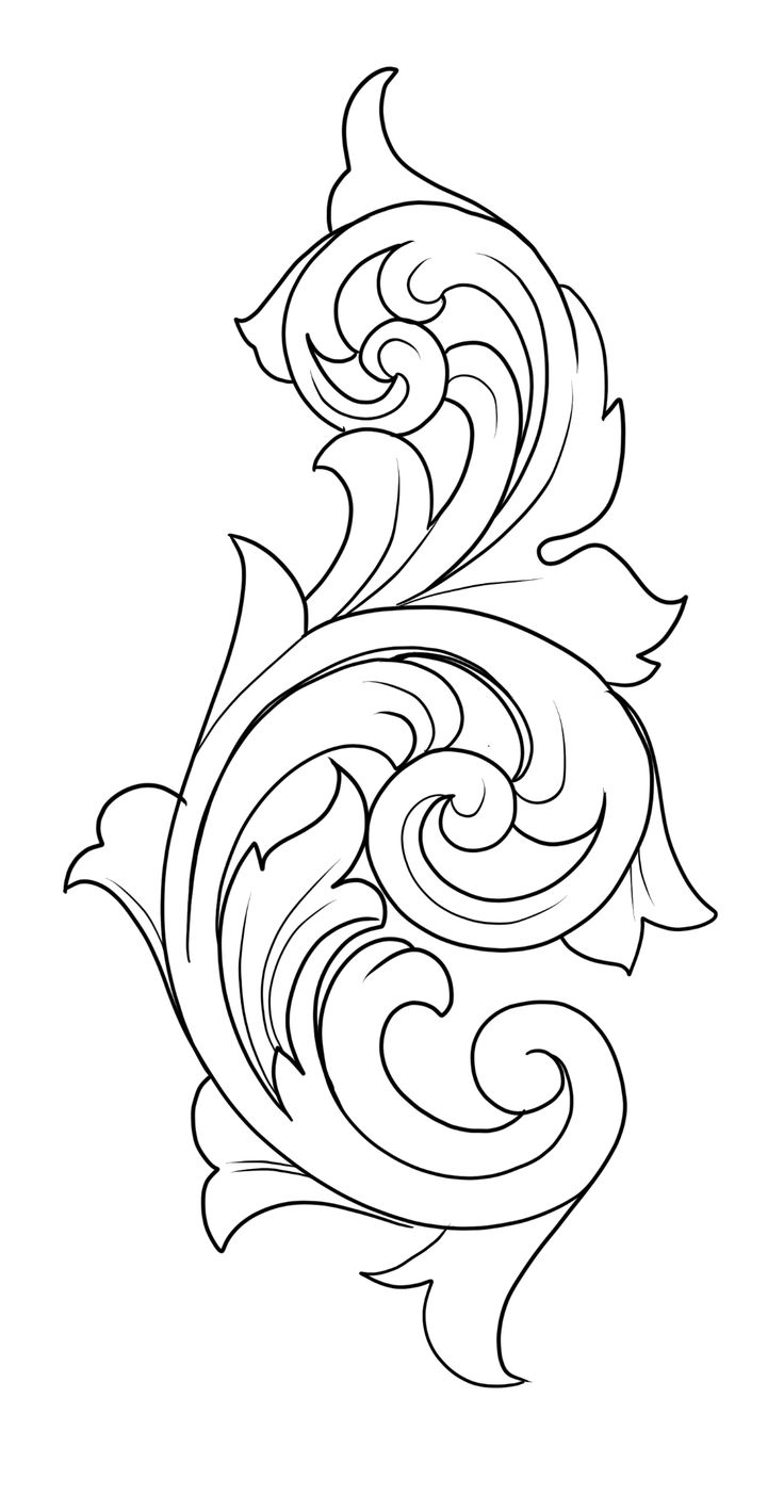 a black and white drawing of an abstract flower with swirls on the petals,