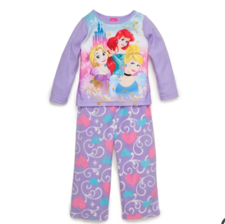 Cute And Snuggly, This Girls' Disney's Pajama Set Featuring All Time Favorite Disney Princesses Has A Classic Cozy Look. Very Soft For Your Princess! Sweet Pastel Shades And Her Favorite Princesses Adorn These Comfy Pajamas From Disney Princess. 2-Piece Set Includes: Top & Pants Top: Crewneck, Long Sleeves Pants: Elastic Waistband Soft Fleece Fabric Cute Long Sleeve Character Print Sleepwear, Cute Long Sleeve Sleepwear With Character Print, Winter Sleepwear With Character Print Long Sleeves, Winter Long Sleeve Sleepwear With Character Print, Pink Disney Long Sleeve Sleepwear, Long Sleeve Disney Sleepwear For Bedtime, Disney Long Sleeve Sleepwear For Pajama Party, Disney Long Sleeve Sets With Character Print, Disney Long Sleeve Sleepwear With Character Print