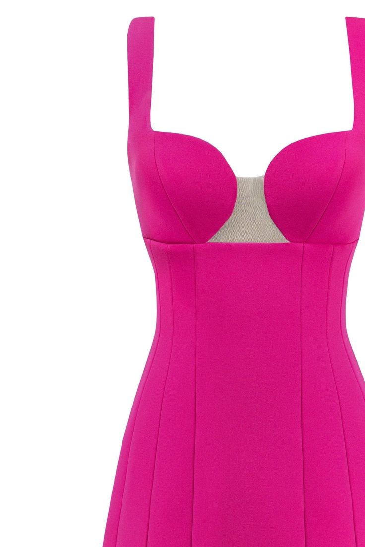 Buy Glossy ultra mini dress in pink with cutouts at Milla Dresses. Wide size range from XXS to XXL. FREE shipping across the USA. Return in 30 days. Dress With Bustier, Pink Satin Mini Dress, Milla Dresses, Gabardine Fabric, Dress Weights, Satin Mini Dress, Bustiers, Fitted Skirt, Pink Satin