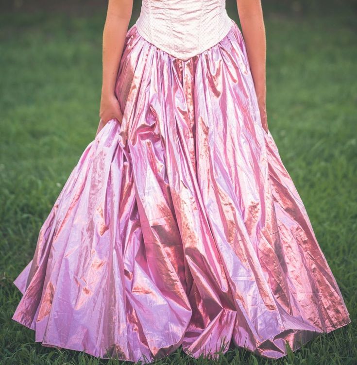 "This is a beautiful full skirt that can be made from satin, taffeta, or lame. Perfect for any costume it has a waistband we make to your measurement and laces up the back giving you a great fit. These are very full with plenty of room for a hoop skirt or a crinoline or both. Averaging 150\" wide at the bottom and hemmed to your length. This is great for any princess costume based on the color you pick and either a great starter piece or perfect for fleshing out your existing wardrobe. All purch Fitted Satin Ball Gown With Corset Back, Taffeta Ball Gown With Fitted Bodice For Prom, Prom Season Taffeta Ball Gown With Fitted Bodice, Fitted Taffeta Ball Gown For Debutante Ball, Fitted Satin Ball Gown For Debutante Ball, Fitted Fairytale Ball Gown For Debutante Ball, Fitted Princess Petticoat For Costume Party, Princess Style Satin Ball Gown For Pageants, Princess Style Satin Ball Gown For Party