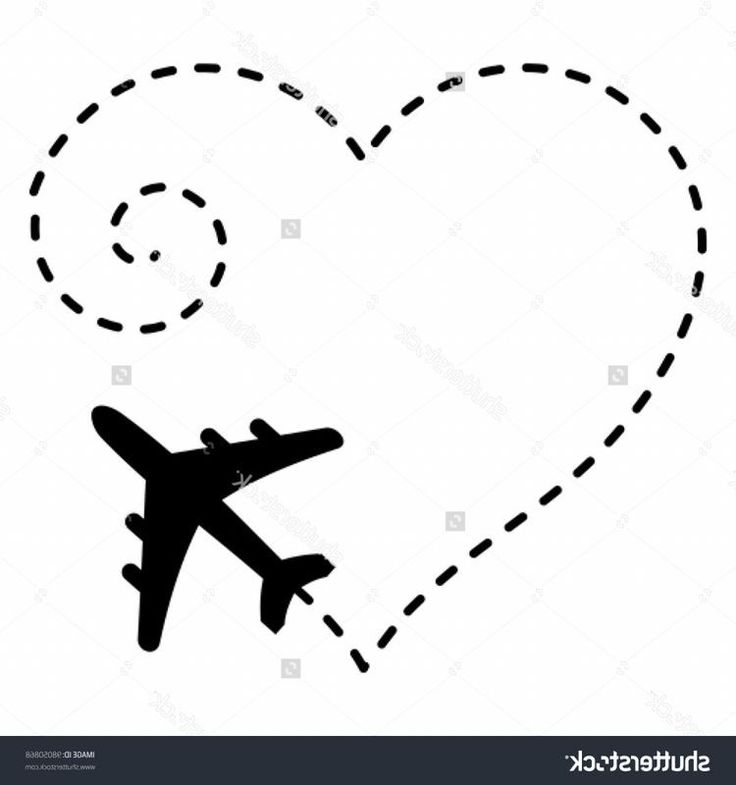 an airplane is flying in the shape of a heart on a white background stock photo