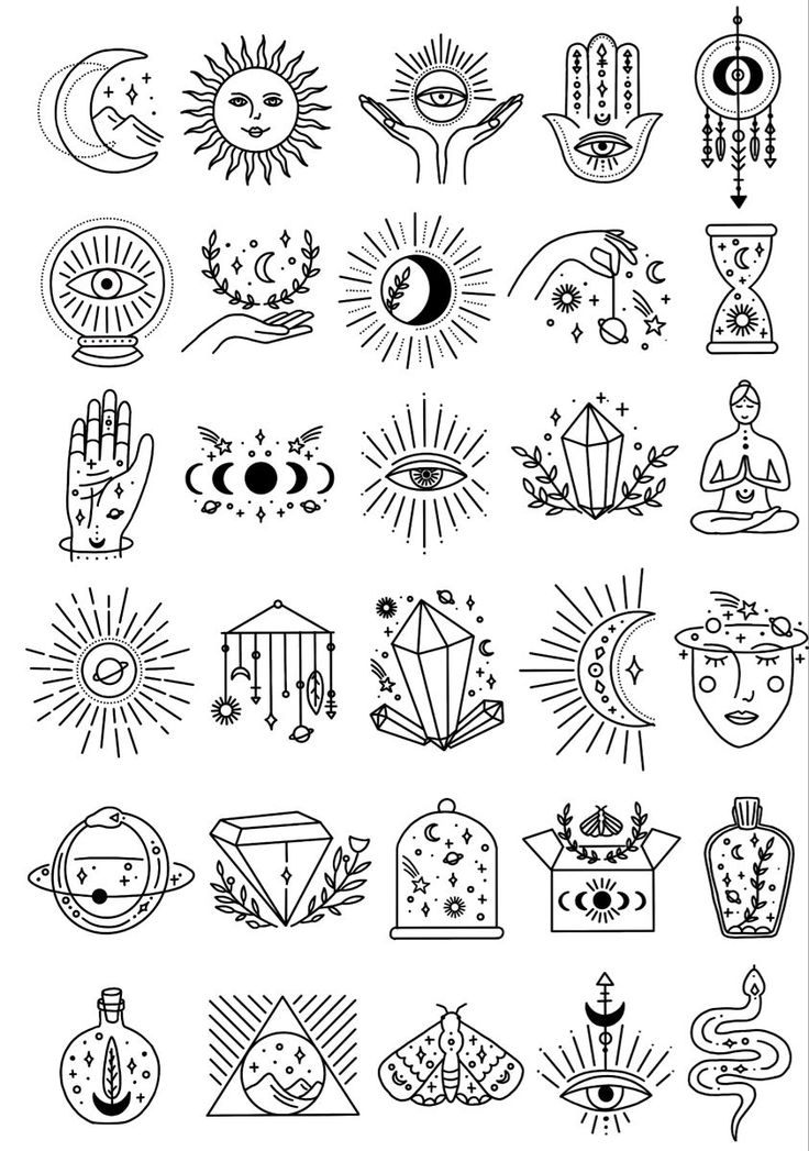 an image of the sun and moon symbols