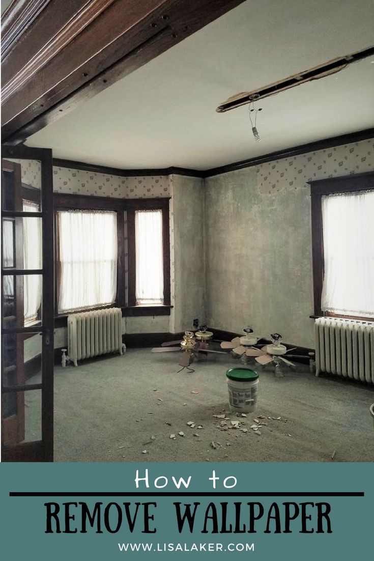 an empty room with the words how to remove wallpaper