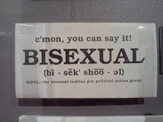 a sign that is on the side of a refrigerator saying, i'm not you can say it bisexual