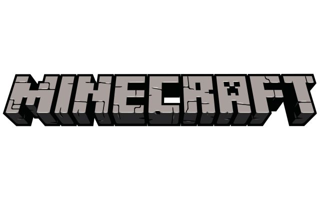 the logo for minecraft, which has been changed to be black and white in color