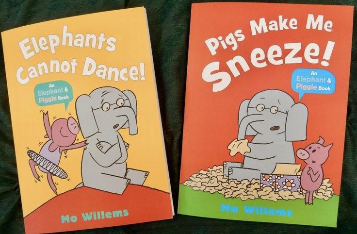 two children's books about elephants and pigs make me sneeze by no williams