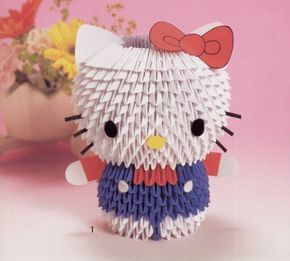 an origami model of a hello kitty