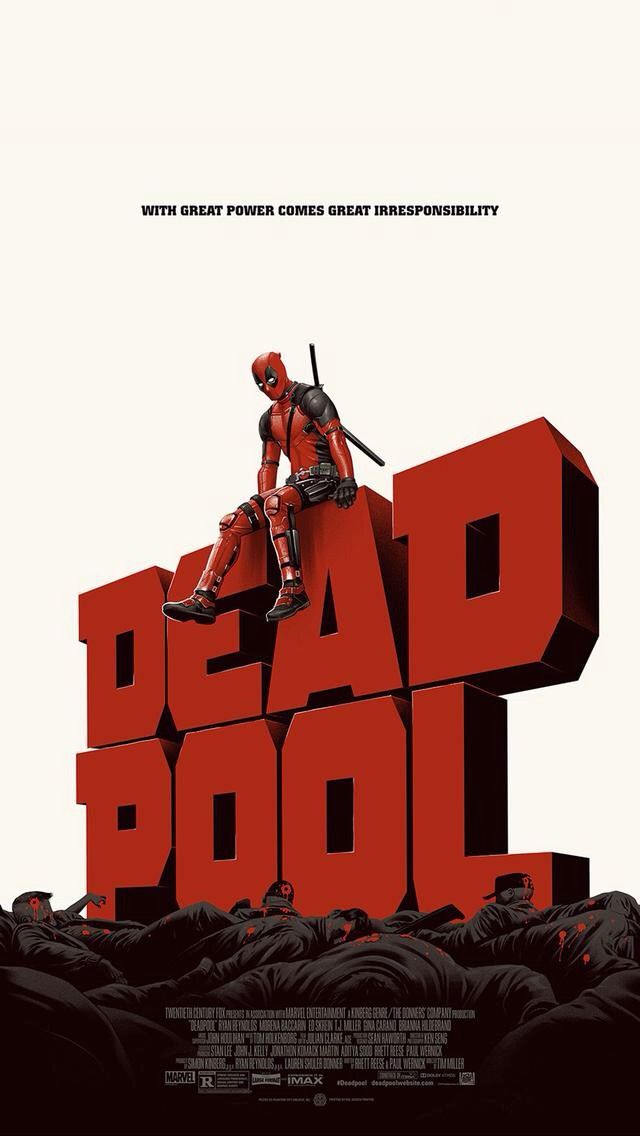 the poster for deadpool is displayed on an instagramtion page, and it appears to be fake