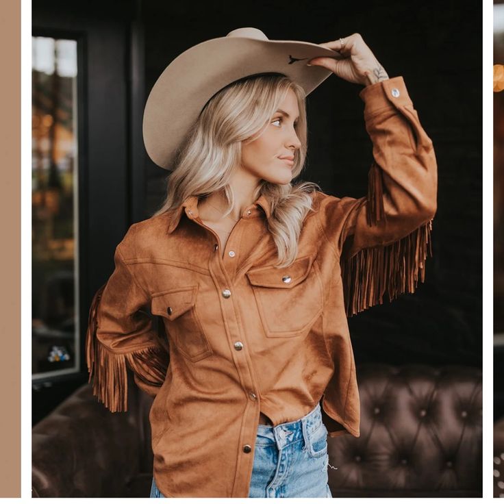 New With Tags! Spring Rodeo Outerwear With Pockets, Casual Spring Outerwear For Rodeo, Casual Fall Outerwear For Rodeo, Casual Brown Outerwear For Rodeo, Fringe Jacket, Western Fashion, Jackets & Coats, Product Description, Outfit Accessories