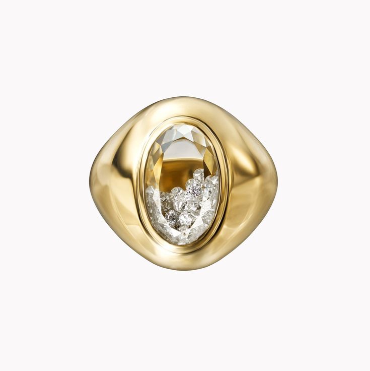 Material Good | Moritz Glik | Dedinho Signet Pinky Ring Magpie Hoard, Signet Pinky Ring, Pinky Rings For Women, Shaker Design, Pinky Rings, Stacked Jewelry, Jewelry Lookbook, Exclusive Jewelry, Pear Shaped Diamond