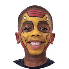 image description Face Paint Disney, Iron Man Face Paint, Disney Face Painting, How To Face Paint, Superhero Face Painting, Face Paint Tutorial, Iron Man Face, Pirate Face, Painting Birthday Party