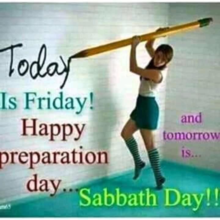 there is a woman holding a surfboard in the air with words today its friday happy preparation day and tomorrow is sabath day